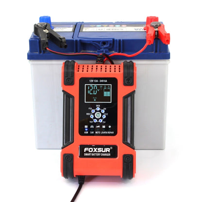 FOXSUR 12A 12V/24V Cargador AGM Automático Para Coche Y Moto