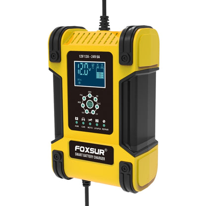 FOXSUR 12A 12V/24V Cargador AGM Automático Para Coche Y Moto