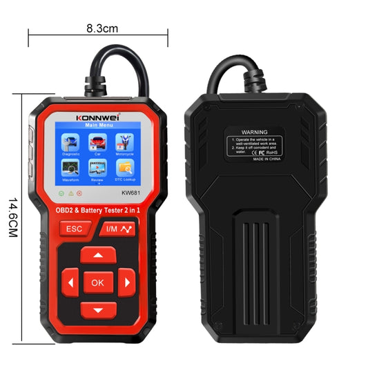 KONNWEI KW681 Diagnóstico OBD Con Pantalla TFT 2,4 Pulgadas
