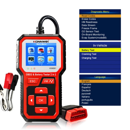 KONNWEI KW681 Diagnóstico OBD Con Pantalla TFT 2,4 Pulgadas