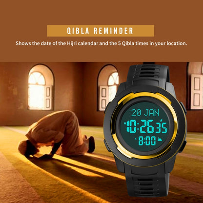 SKMEI 1729 Reloj Digital Led Multifunción Calendario Qibla Compacto
