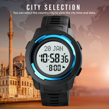 SKMEI 1729 Reloj Digital Led Multifunción Calendario Qibla Compacto