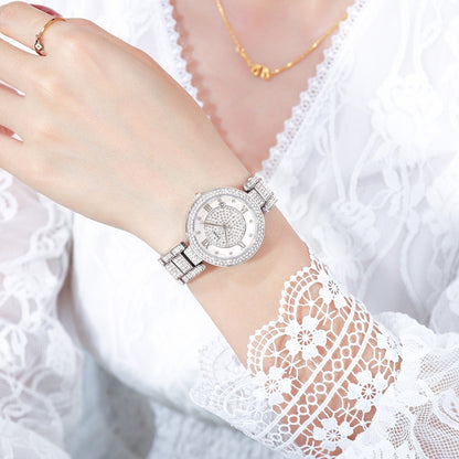 SKMEI 1739 Reloj Diamante Numeros Romanos Cuarzo Resistencia 30m