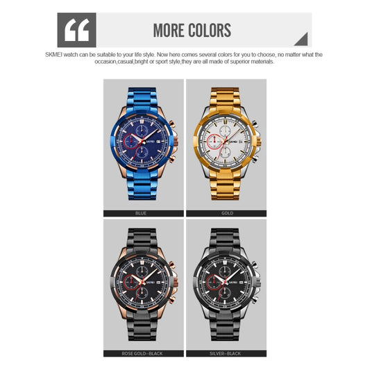 SKMEI 9192 Reloj De Hombre Acero Inoxidable Luminoso