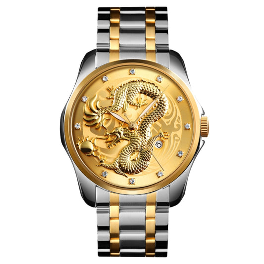 SKMEI 9193 Reloj Cuarzo Luminoso Calendario Dragón