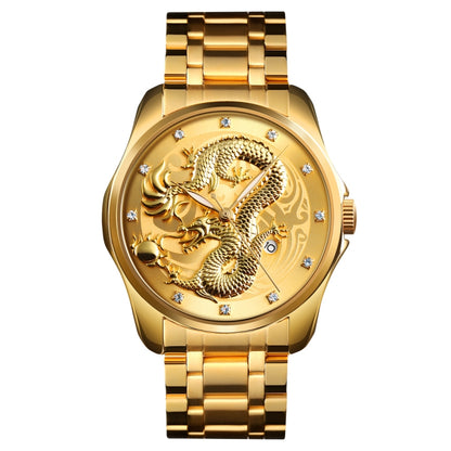 SKMEI 9193 Reloj Cuarzo Luminoso Calendario Dragón