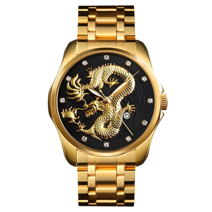 SKMEI 9193 Reloj Cuarzo Luminoso Calendario Dragón