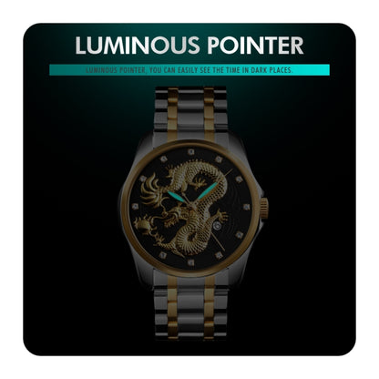 SKMEI 9193 Reloj Cuarzo Luminoso Calendario Dragón