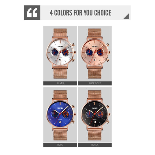 SKMEI 9231 Reloj Cuarzo Cronómetro Acero Inoxidable