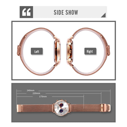 SKMEI 9231 Reloj Cuarzo Cronómetro Acero Inoxidable