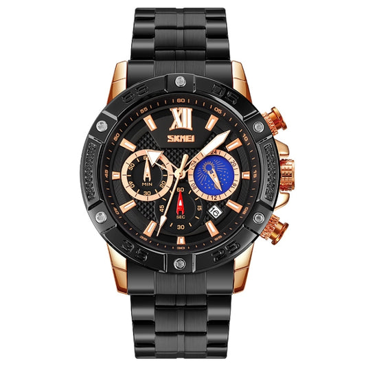 SKMEI 9235 Reloj Cronómetro Lunar Acero Inoxidable 30m