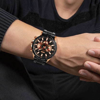SKMEI 9241 Reloj Cronómetro Calendario Correa Acero