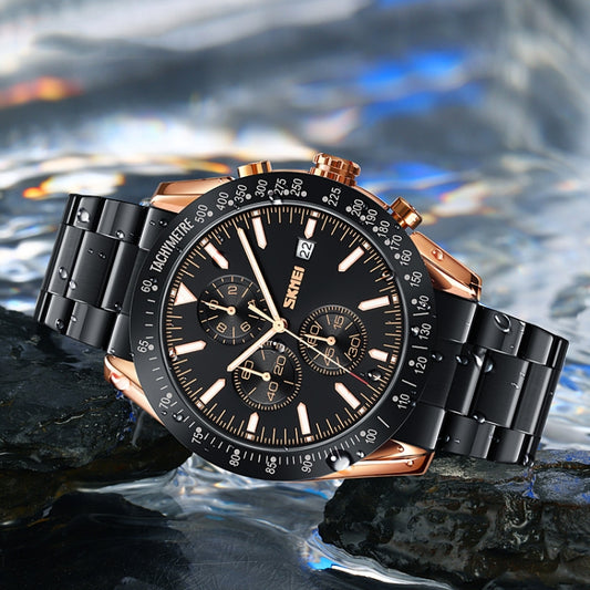 SKMEI 9253 Reloj Cronómetro Correa Acero Inoxidable