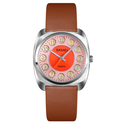 SKMEI Q029 Reloj Mujer Correa Cuero Elegante Diseño