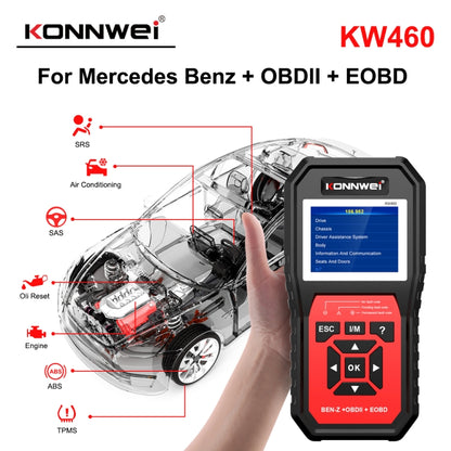 KONNWEI KW460 Diagnóstico Automotriz Lectura Códigos 12V