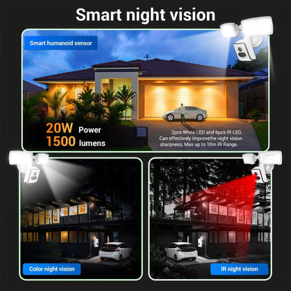 Escam QF612 Cámara IP WiFi 3MP Reflector Visión Nocturna Exterior