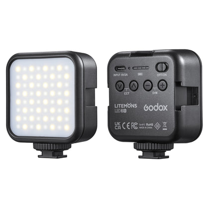 Godox LED-6BI Luz De Video Iluminación 3200K-6500K Compacta