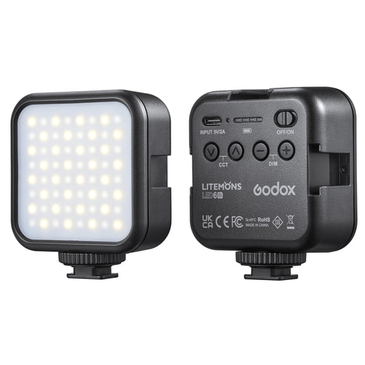 Godox LED-6BI Luz De Video Iluminación 3200K-6500K Compacta
