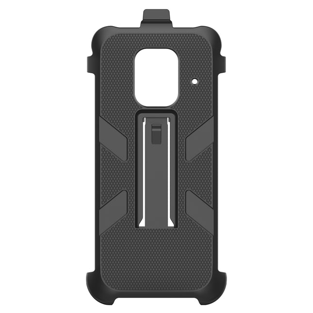 Funda para teléfono Ulefone Power Armor 14 Pro con clip trasero y mosquetón negra resistente TPU y PC