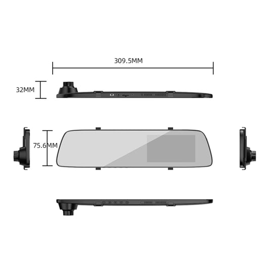 Anytek A5 Plus Cámara DVR Coche Espejo Delantero 1080P