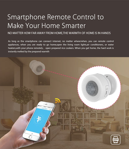 Neo NAS-PD07W Sensor De Movimiento PIR WiFi Con Temperatura