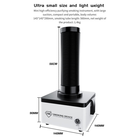 TBK 638 Mini Purificador de Humo Instrumento 50W Gran Succión