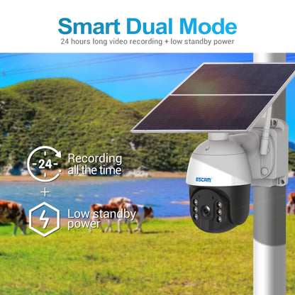 ESCAM QF624 Cámara IP 1080P WiFi IP66 Con Panel Solar Resistente