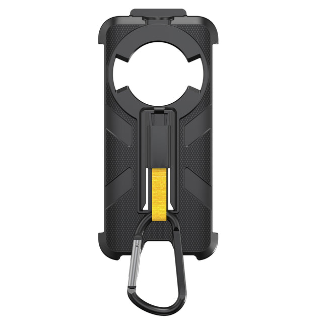 Funda para Ulefone Power Armor 16 Pro 16S con clip trasero y mosquetón negra resistente TPU y PC