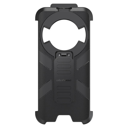 Funda para Ulefone Power Armor 16 Pro 16S con clip trasero y mosquetón negra resistente TPU y PC