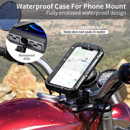 MotoCharge Espejo Para Moto Carga Inalámbrica Impermeable