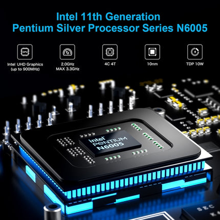 GMK KB7 Mini PC Windows 11 Pro 16GB+512GB Intel N6005 WiFi