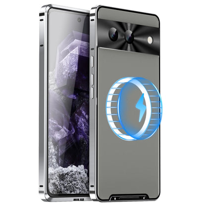 Estuche de teléfono de metal esmerilado magnético MagSafe, For Google Pixel 9 Pro XL, For Google Pixel 9 Pro, For Google Pixel 9, For Google Pixel 8a, For Google Pixel 8 Pro, For Google Pixel 8, For Google Pixel 7a, For Google Pixel 7 Pro