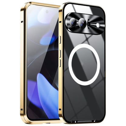 Estuche de teléfono de metal esmerilado magnético MagSafe, For Google Pixel 9 Pro XL, For Google Pixel 9 Pro, For Google Pixel 9, For Google Pixel 8a, For Google Pixel 8 Pro, For Google Pixel 8, For Google Pixel 7a, For Google Pixel 7 Pro