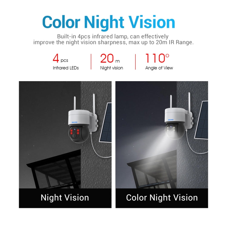 ESCAM QF170 Cámara de Seguridad WiFi Visión Nocturna a Color