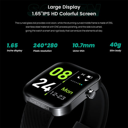 North Edge NHC Reloj Inteligente ECG Monitoreo Salud