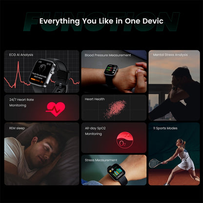 North Edge NHC Reloj Inteligente ECG Monitoreo Salud