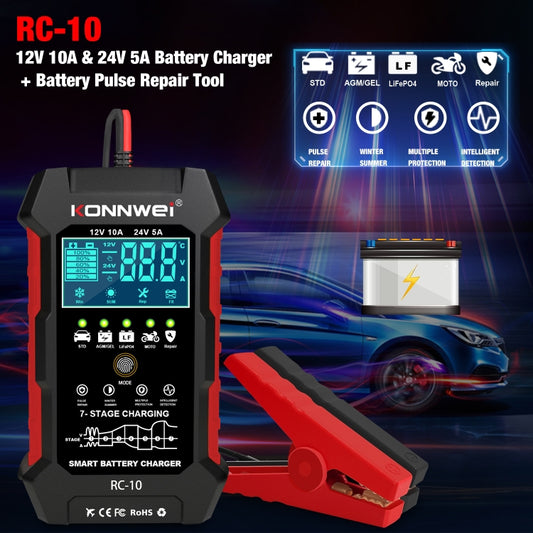 KONNWEI CR-10 Herramienta Reparación Batería Coche 12V 10A