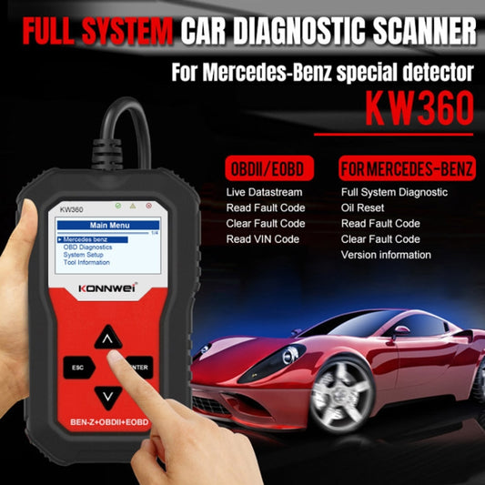KONNWEI KW360 Detector De Fallas OBD2 Lectura De Códigos De Falla Compacto