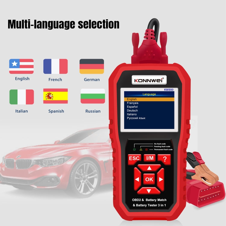 KONNWEI KW880 Escáner OBD2 3 en 1 Diagnóstico Vehicular