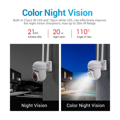 Escam PVR007 Camara de Seguridad Visión Nocturna Color WiFi