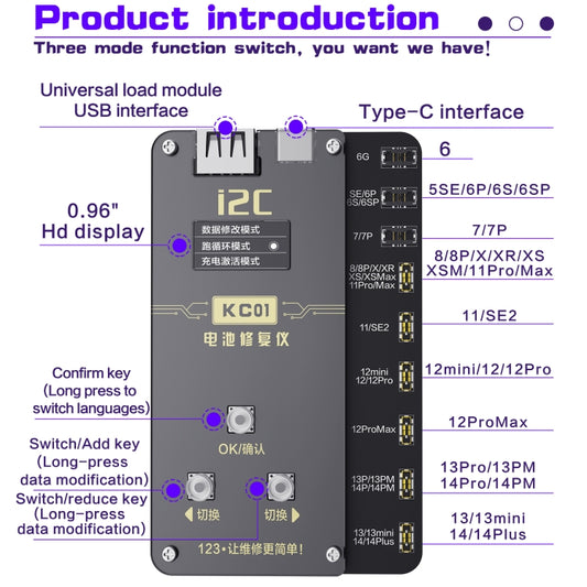 I2C KC01 Herramienta Reparación Batería Lectura Datos