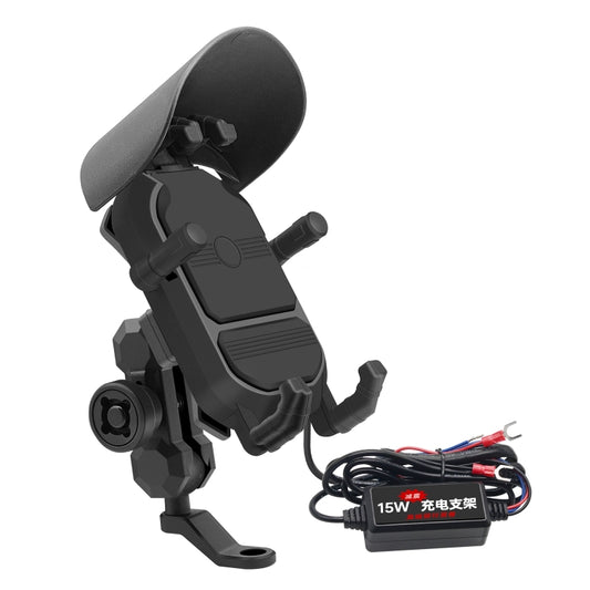 WUPP CS-1848B1 Soporte Motocicleta Teléfono Carga 15W
