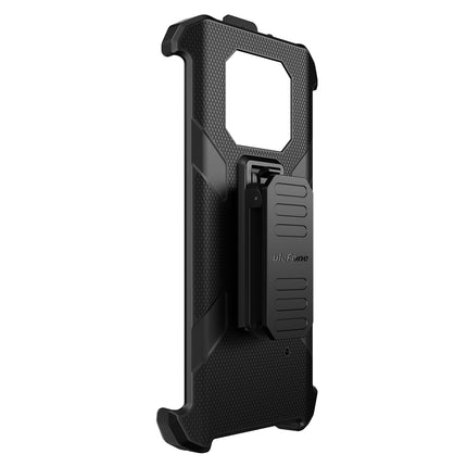 Funda para teléfono Ulefone Armor 22 con clip trasero y mosquetón negro resistente TPU y PC