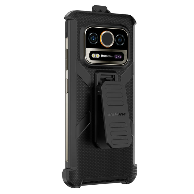 Funda para móvil Ulefone Armor 25T 25T Pro con clip trasero y mosquetón negra resistente TPU y PC