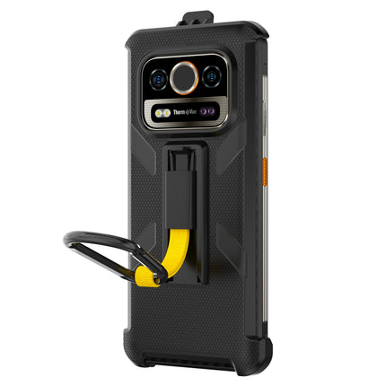 Funda para móvil Ulefone Armor 25T 25T Pro con clip trasero y mosquetón negra resistente TPU y PC