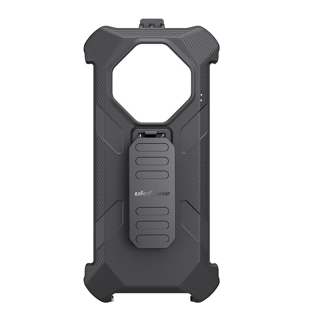 Funda para móvil Ulefone Armor X16 Pro con clip trasero y mosquetón negra resistente TPU y PC