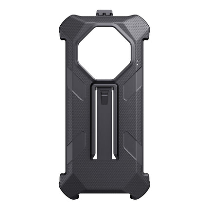 Funda para móvil Ulefone Armor X16 Pro con clip trasero y mosquetón negra resistente TPU y PC