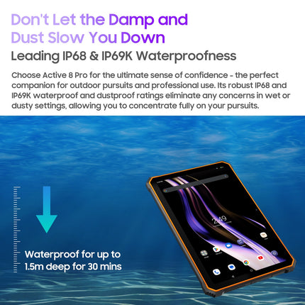 Blackview Active 8 Pro Tablet Rugged 10.36" 8GB 256GB Android 14