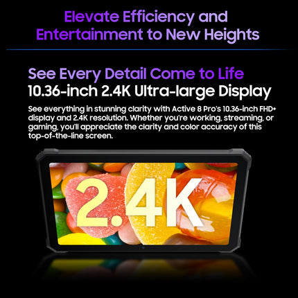 Blackview Active 8 Pro Tablet Rugged 10.36" 8GB 256GB Android 14