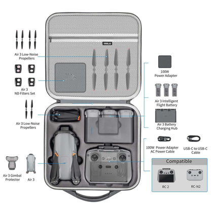 STARTRC Air 3 Bolsa de PU Protección Precisa para DJI Air 3